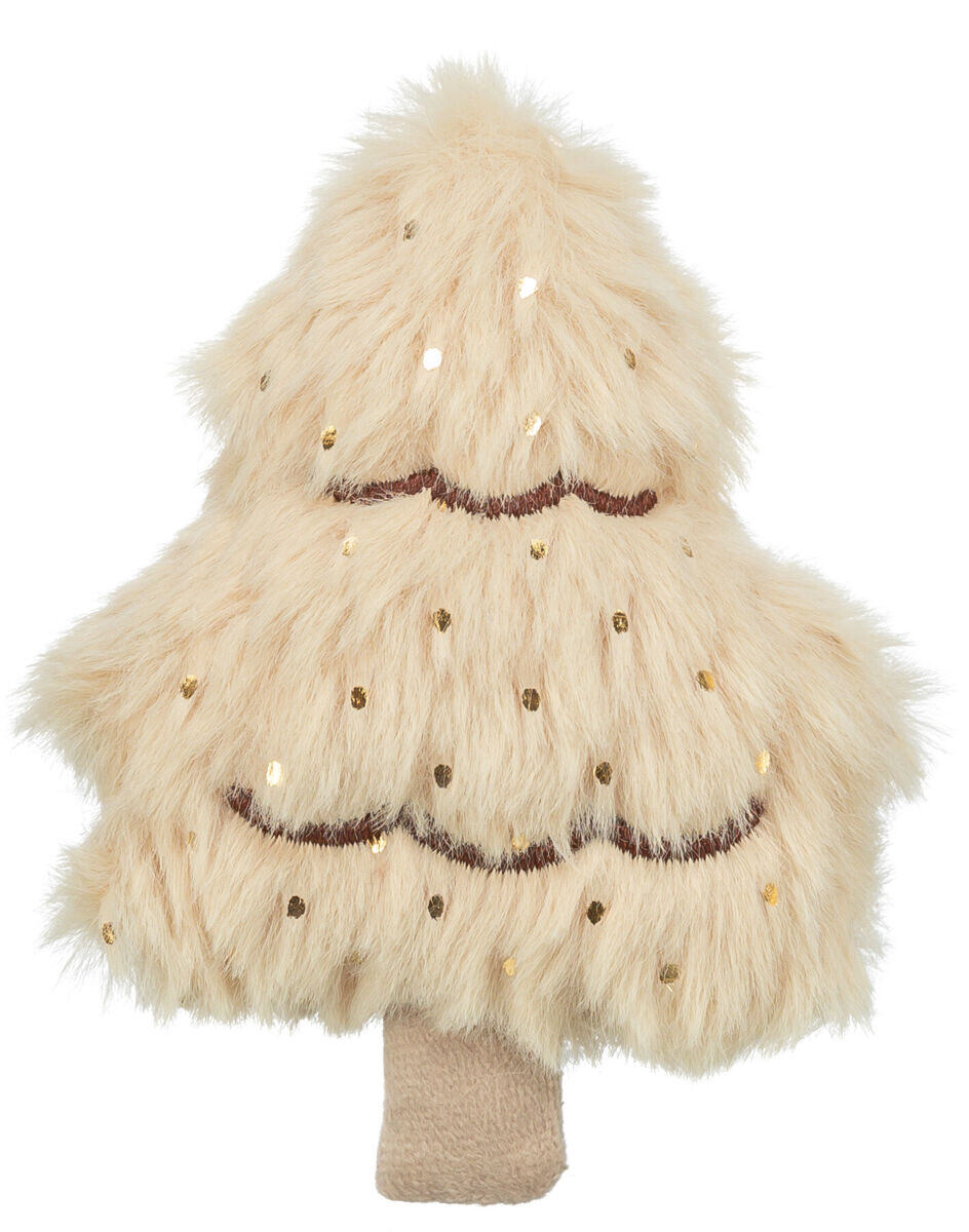 TRIXIE Vánoční stromek s catnipem, 10.5 cm, plyš, béžová/zlatá