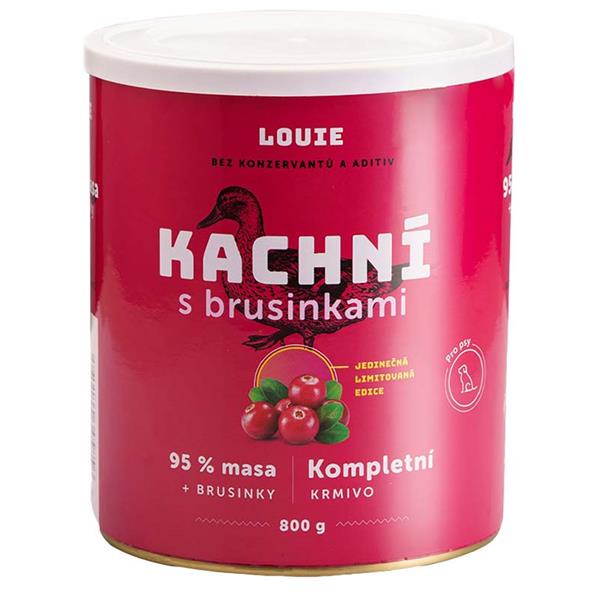 Louie konz.pro psy kachní s brusinkami 800 g