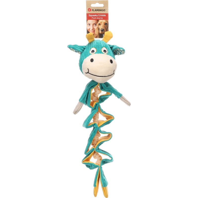 Hračka textil Torras žirafa zelená Flamingo