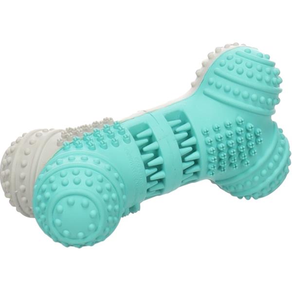 Hračka guma Growi činka mátová & šedá Flamingo