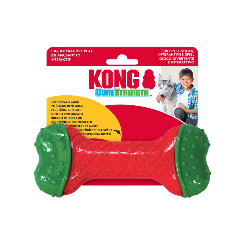 Hračka guma vánoční KONG CoreStrength Bone M/L