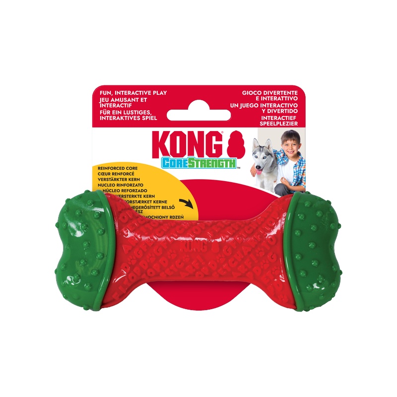 Hračka guma vánoční KONG CoreStrength Bone S/M