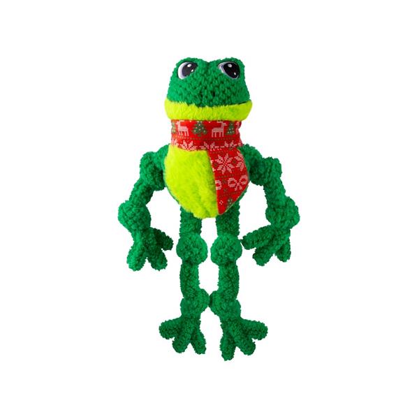 Hračka plyš vánoční KONG Knots Frog L/XL
