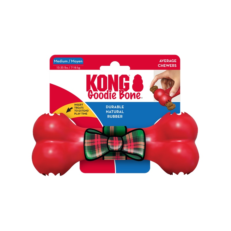 Hračka guma vánoční KONG Goodie Bone M