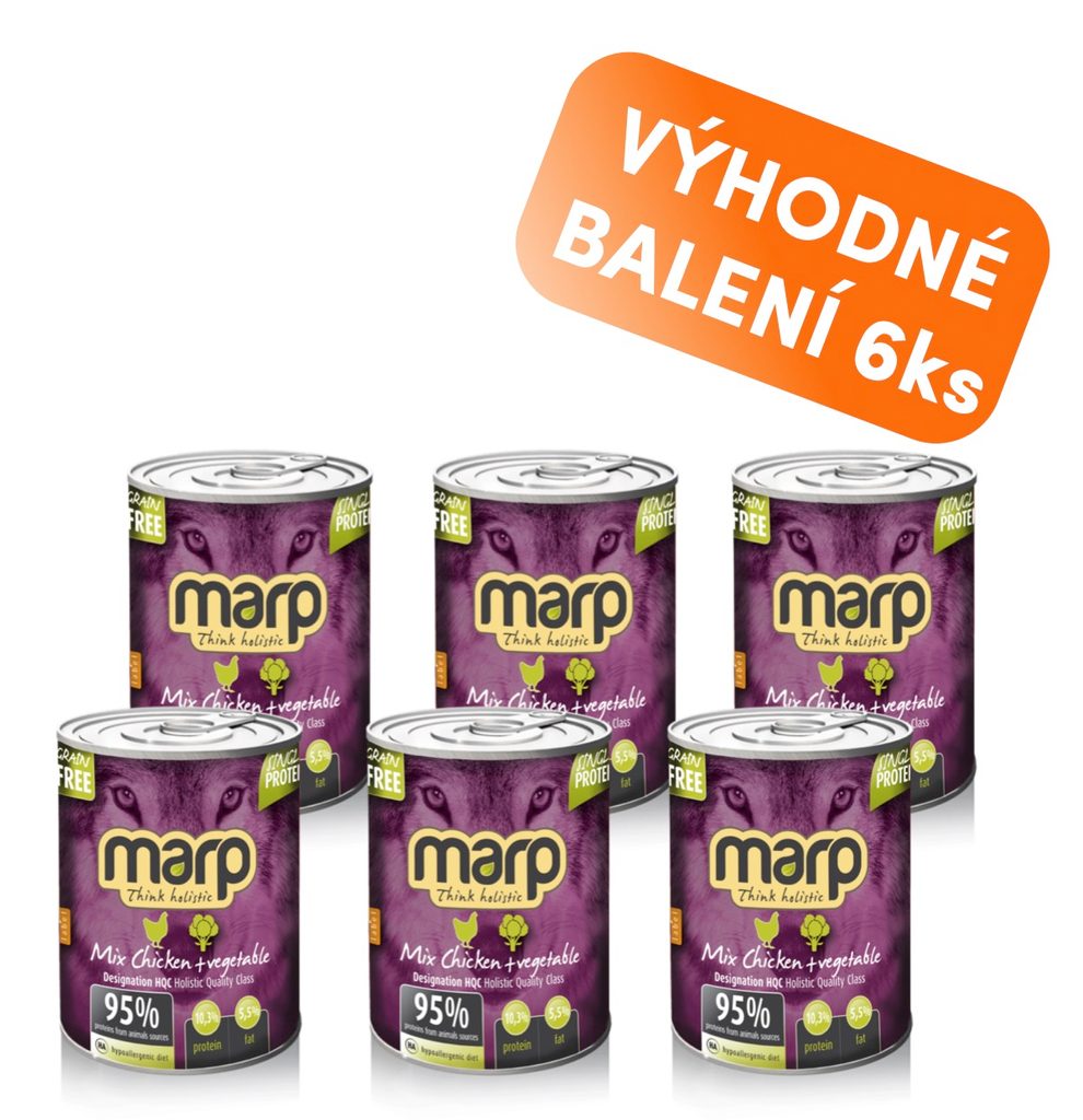 Marp Mix konzerva pro psy kuře+zelenina 6x400g