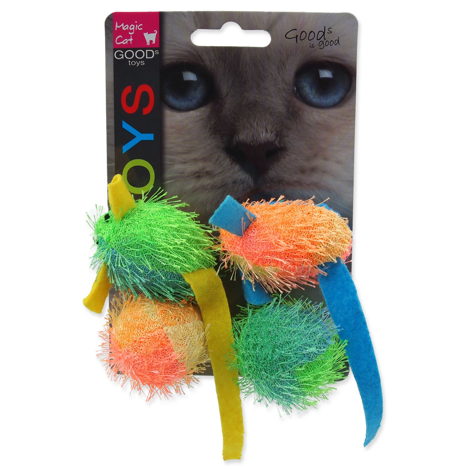 Hračka MC myš a koule s catnip 5 cm - 4ks