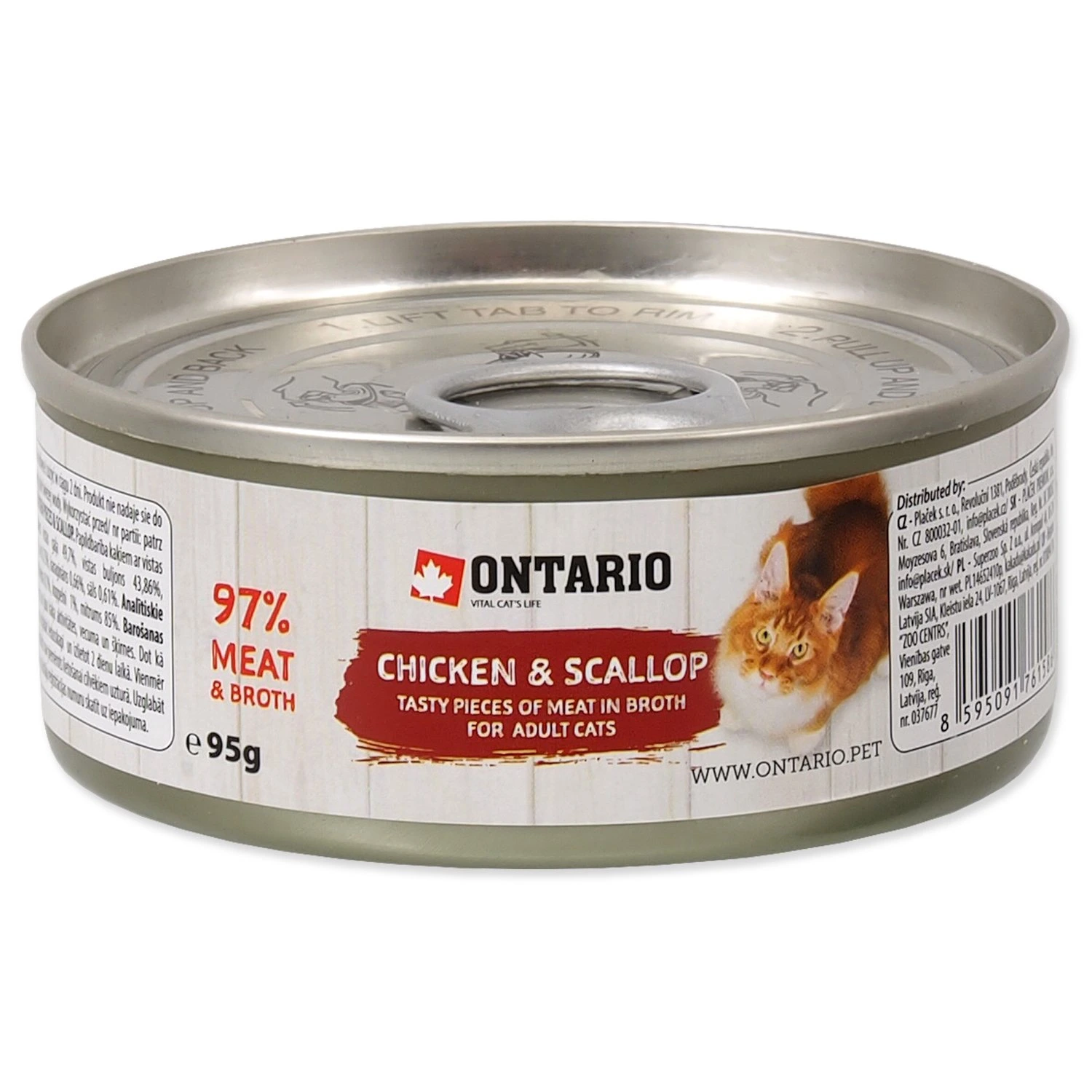 ONTARIO konzerva Chicken Pieces + Scallop 95g