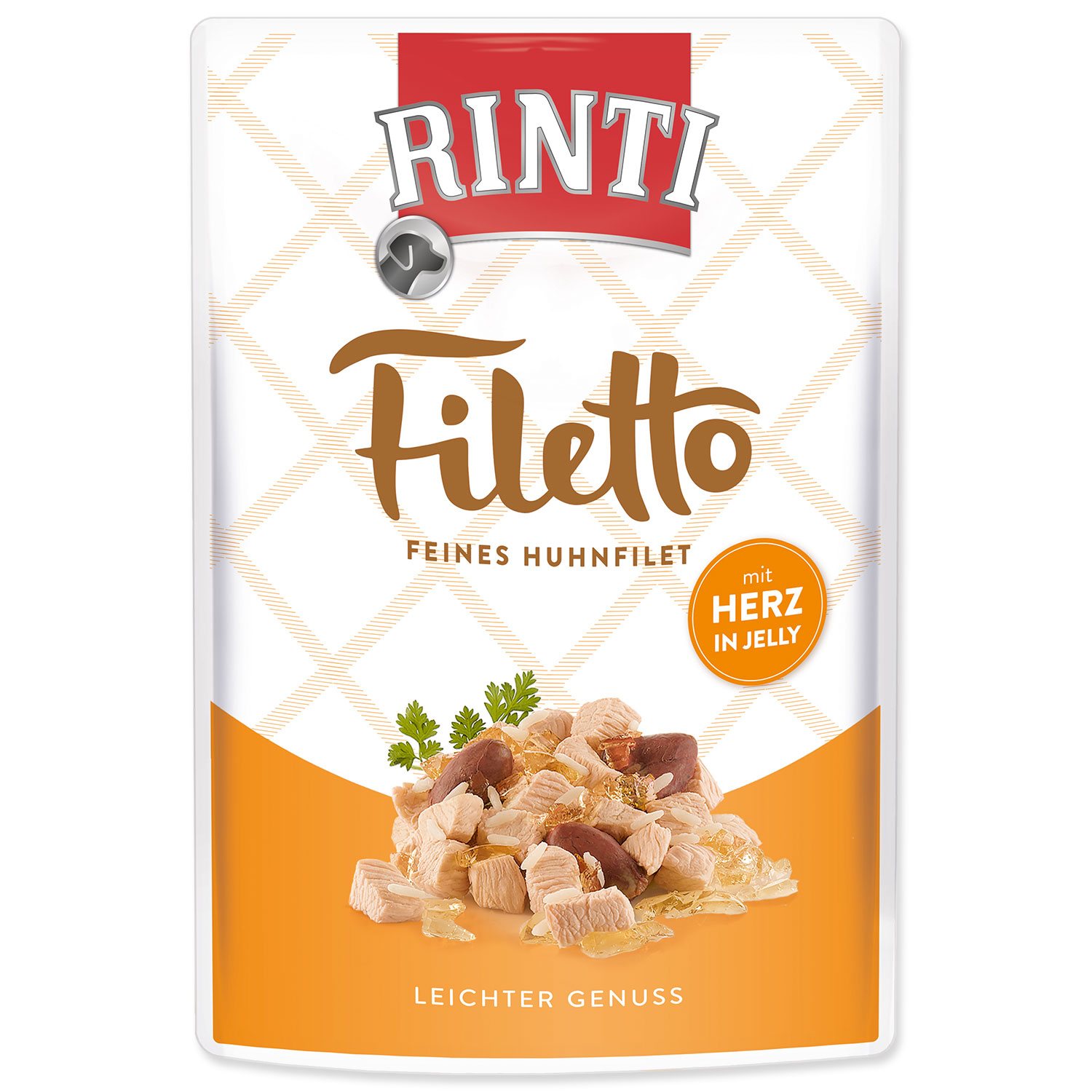Rinti Dog Filetto kapsa kuře+kuřecí srdce v želé 100 g