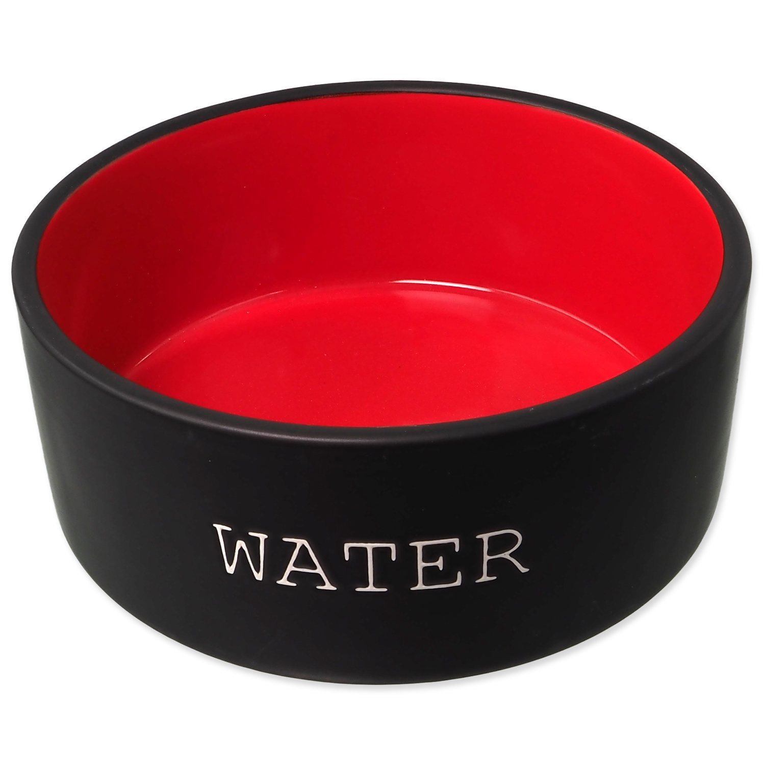 Miska DF keramická černá/červená WATER 16x6,5cm, 850ml