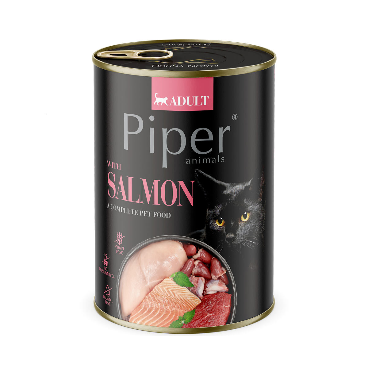 PIPER CAT konzerva pro kočky, s lososem 400 g