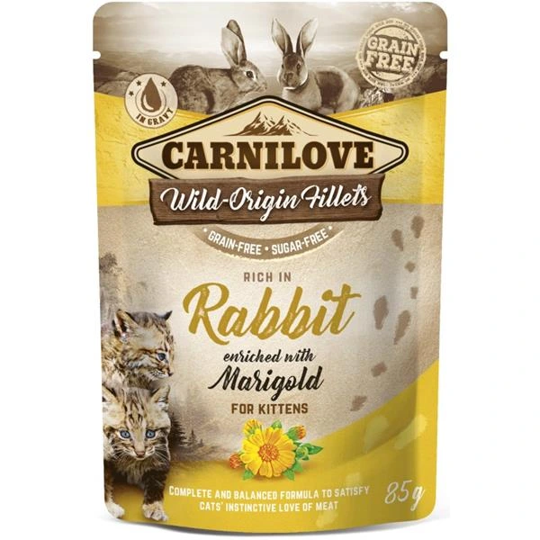 Kapsička CARNILOVE Kitten Rich in Rabbit enriched with Marigold 85 g