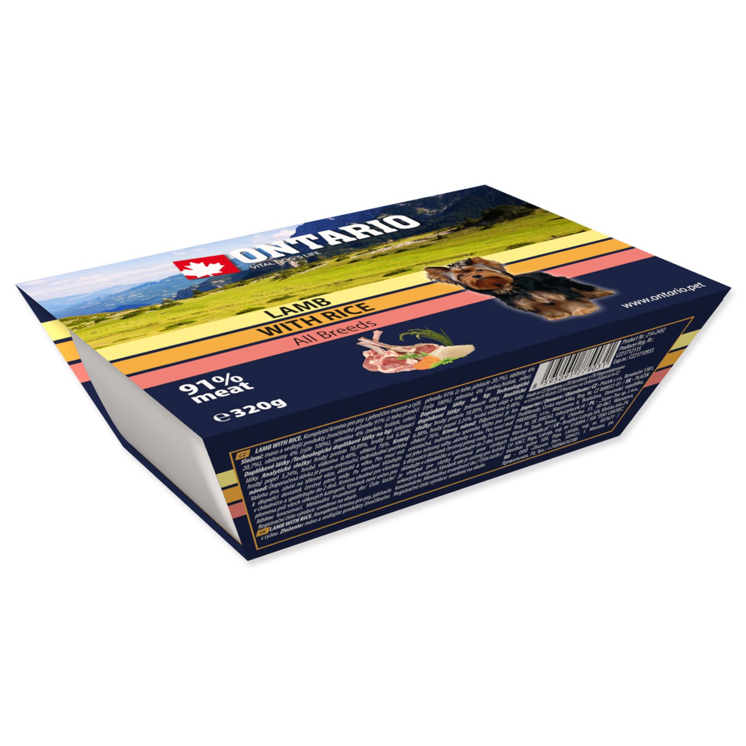 Vanička ONTARIO jehněčí s rýží 320 g