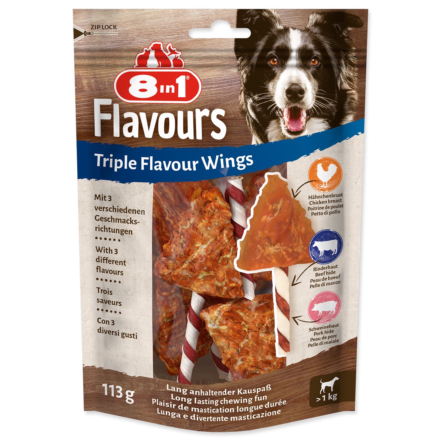 Křidýlko žvýkací 8in1 Triple Flavour 6 ks