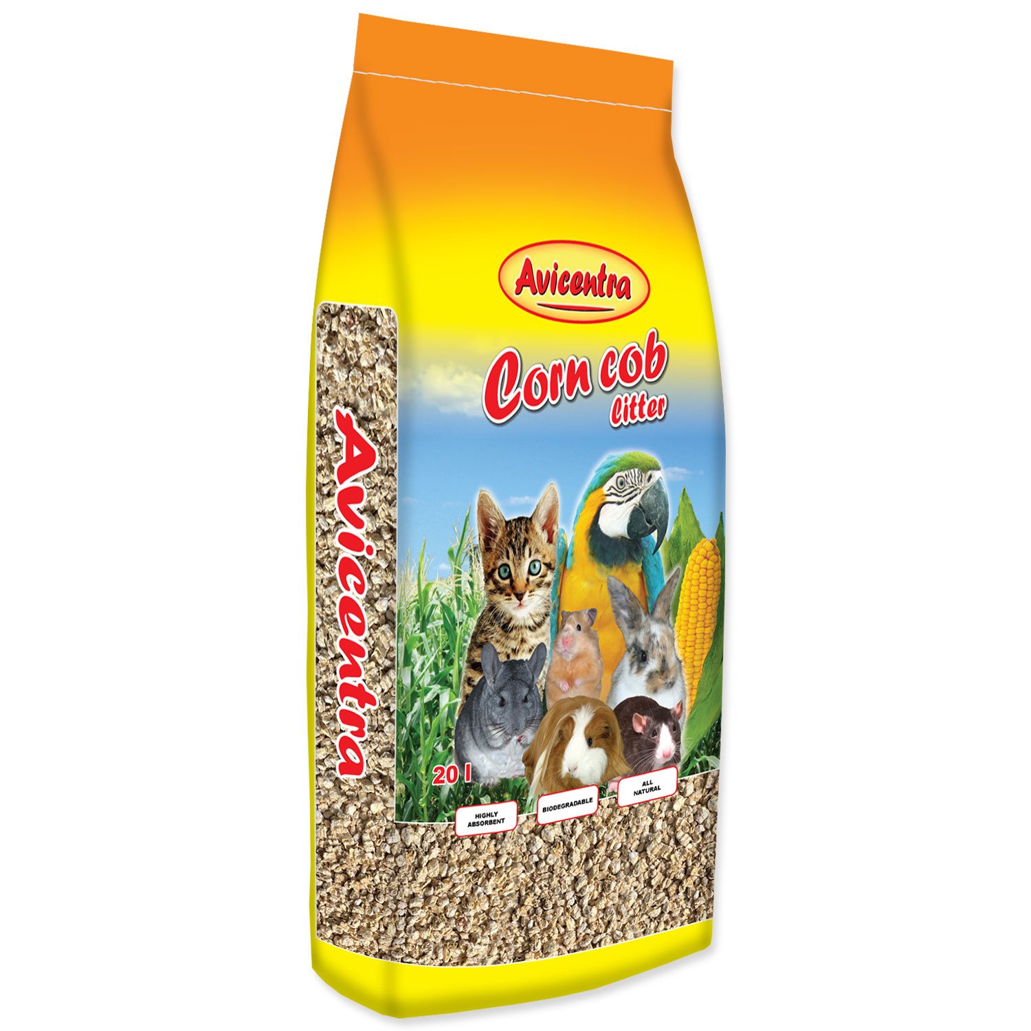Podestýlka AVICENTRA kukuřičná jemná 3 kg