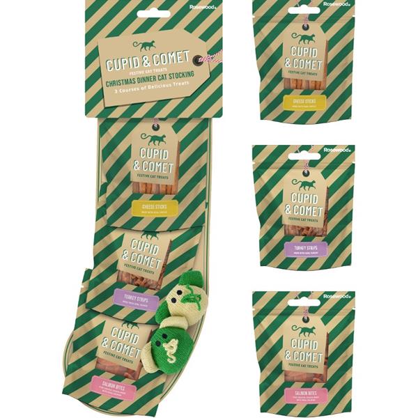 Rosewood vánoční balíček pochoutky + hračka pro kočky