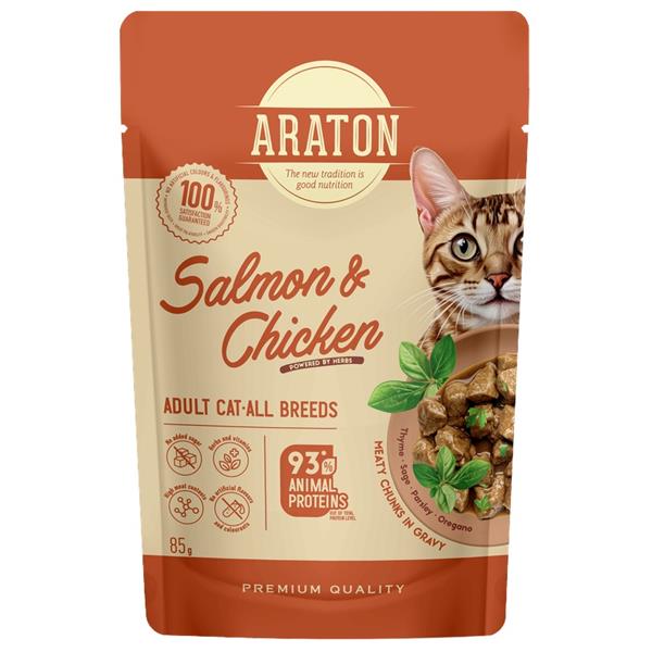 Araton Cat kaps. Adult Salmon/Chicken  85g