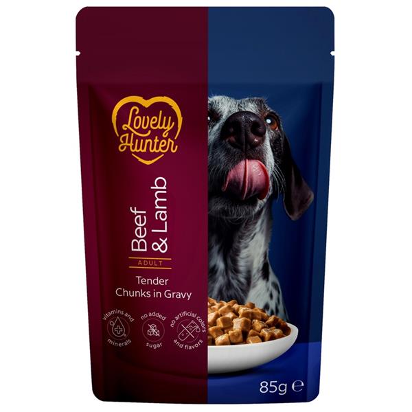 Lovely Hunter Dog kapsička Adult Beef/Lamb 85 g