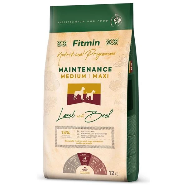 Fitmin Medium Maxi Maintenance Lamb With Beef 12 kg