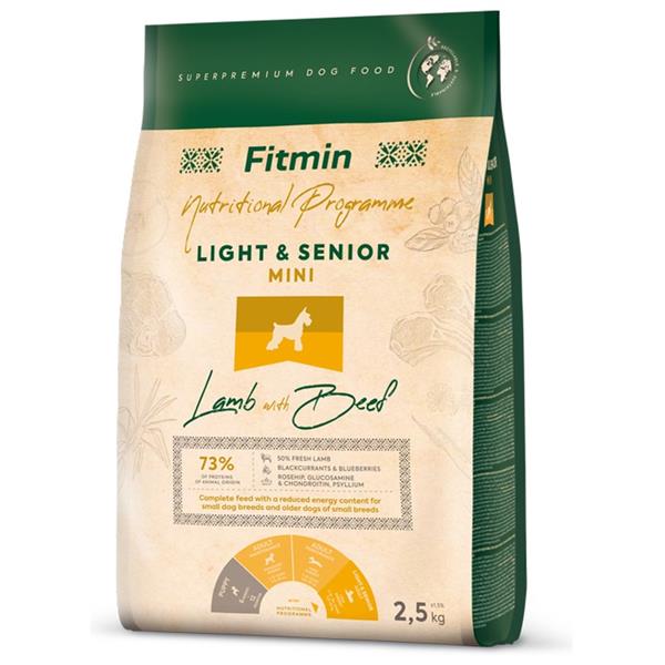 Fitmin dog mini light senior lamb beef 2,5 kg