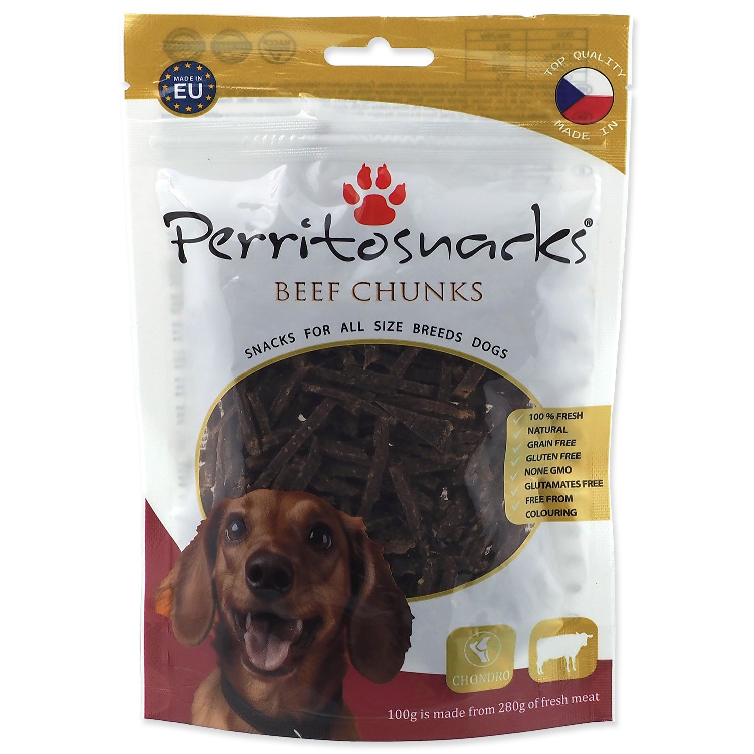 Pochoutka PERRITO Beef Chunks 100 g