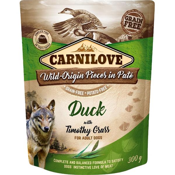 Carnilove Dog Pouch Paté Duck & Timothy Grass 300 g