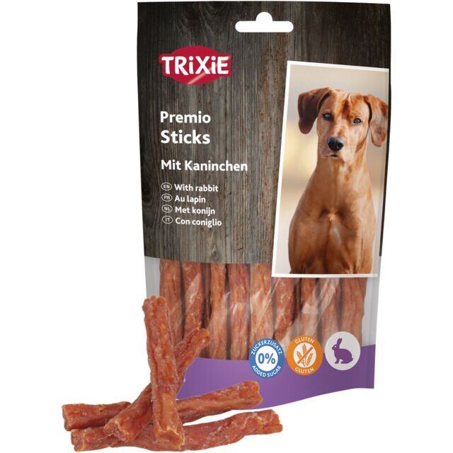 TRIXIE Premio RABBIT STICKS - tyčinky s králíkem 100 g