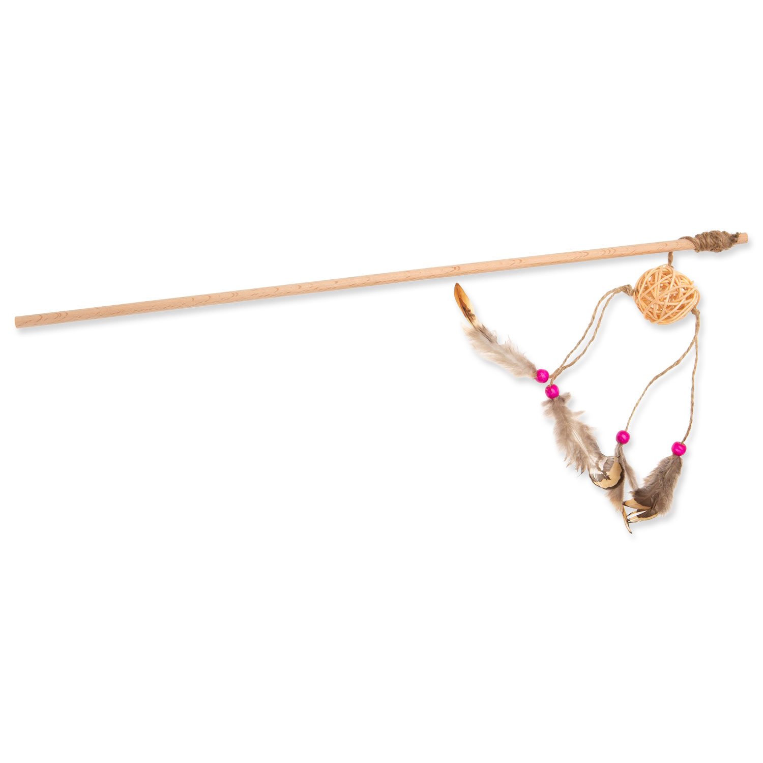 Hračka Ecomfy Gaia šidítko ratan, korálky 50cm