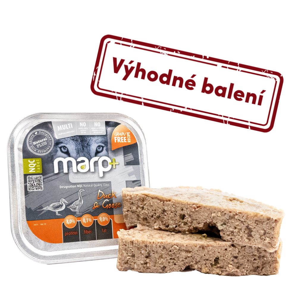 Marp Natural Plus vanička pro psy s kachnou a husou 12x150g