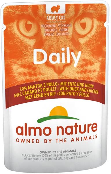 Almo Nature Daily Menu cat kaps.kuře a kachna 70g