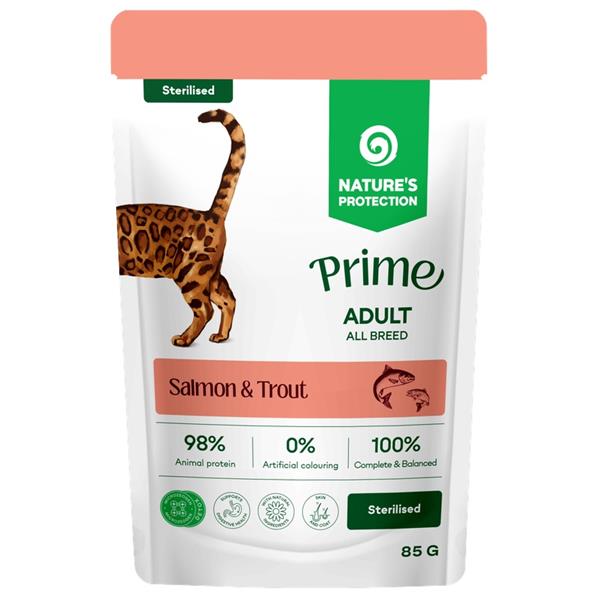 Nature's Protection Prime Cat kapsička Sterilised Salmon/Trout 85 g