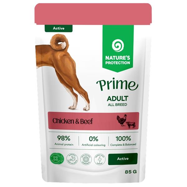 Nature's Protection Prime Dog kapsička Active Chicken/Beef 85 g