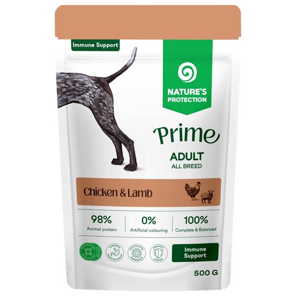 Nature's Protection Prime Dog kapsička Imunity Support Chicken/Lamb 500 g