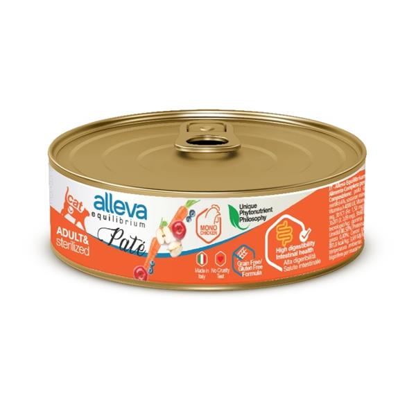 Alleva Equilibrum ALLEVA EQUILIBRIUM Cat konzerva Pate Sterilized Chicken 85g