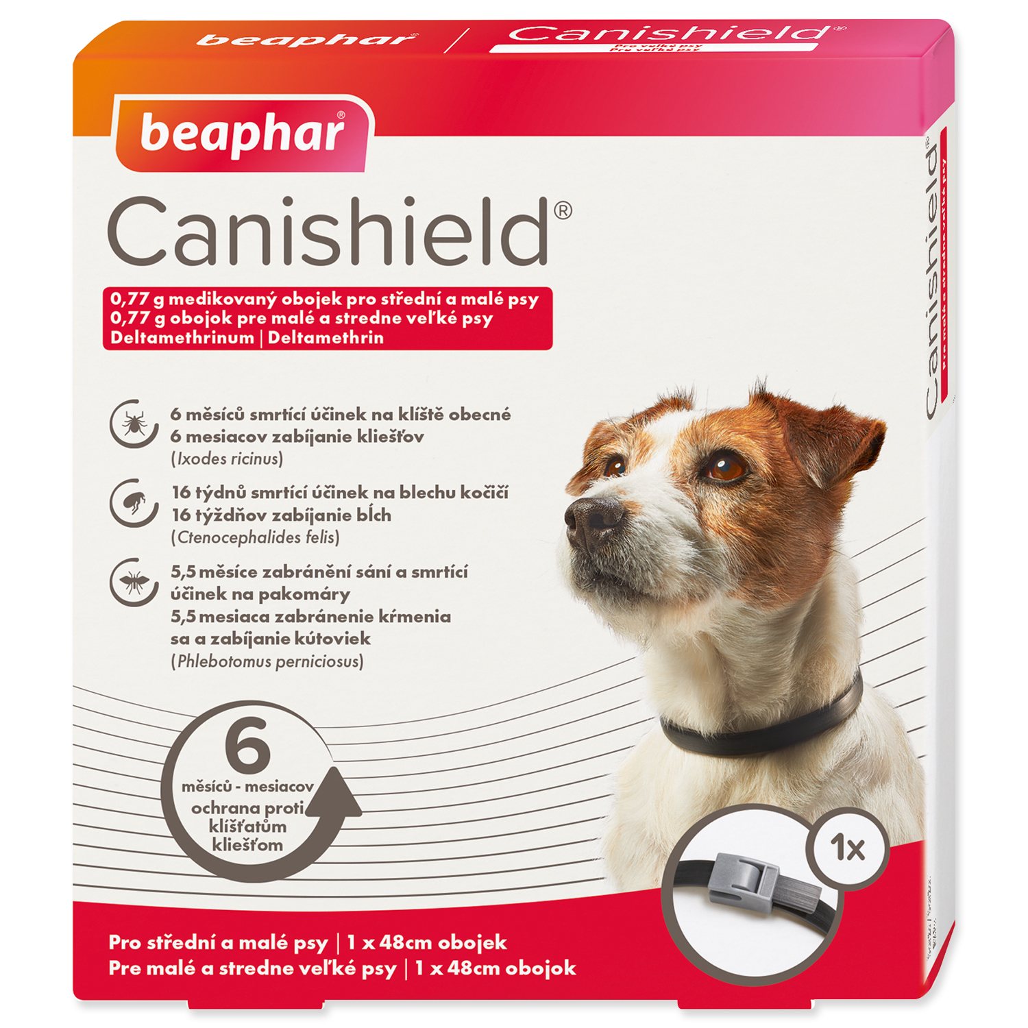 Obojek Beaphar antiparazitní Canishield 48cm