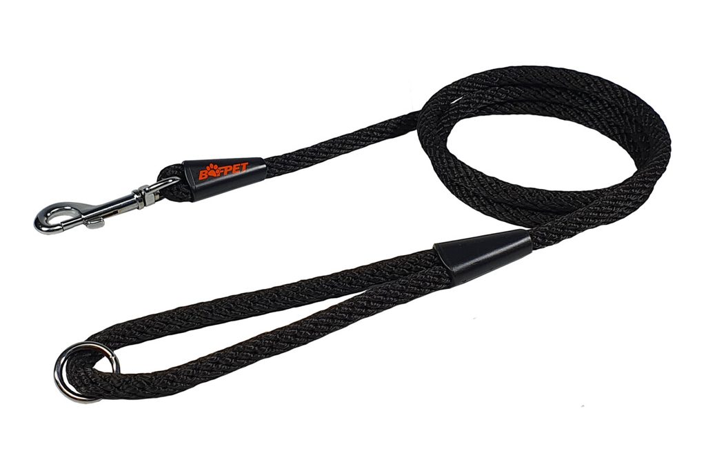BAFPET Lanové vodítko SPIRÁLA 6 mm x 150 cm - Černá