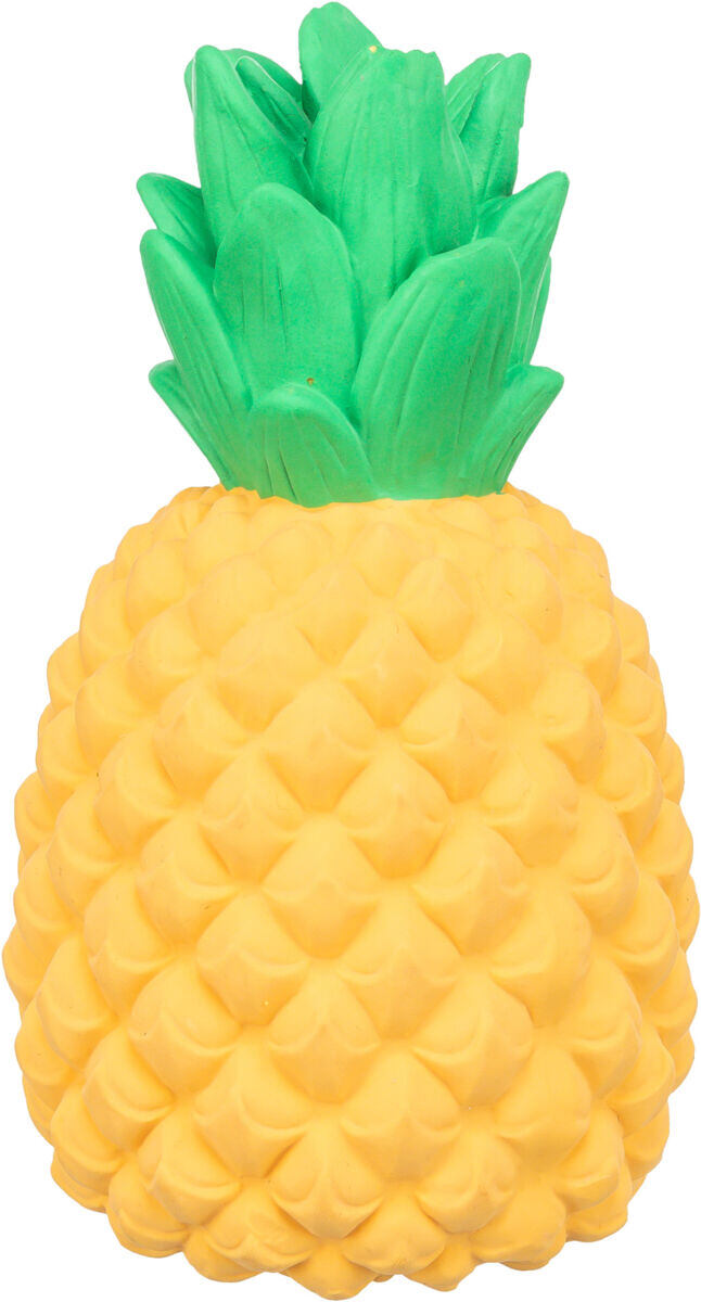 Ananas, latexová hračka se zvukem, 14 cm 1 ks