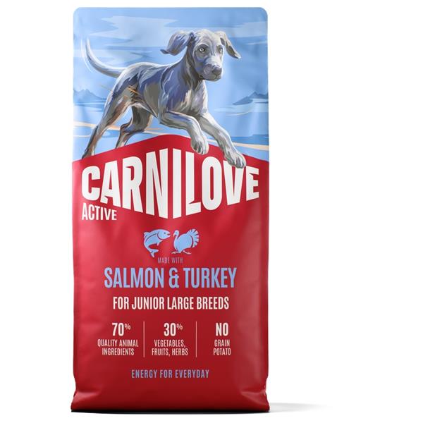 Carnilove Dog Active Dry Salmon&Turkey Junior LB 12kg