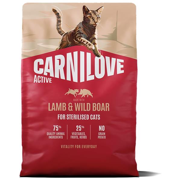 Carnilove Cat Active Dry Lamb& Wild Steril.Ad.AB 2kg