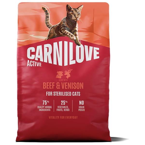 Carnilove Cat Active Dry Beef&Venis.Steril.Ad.AB2kg