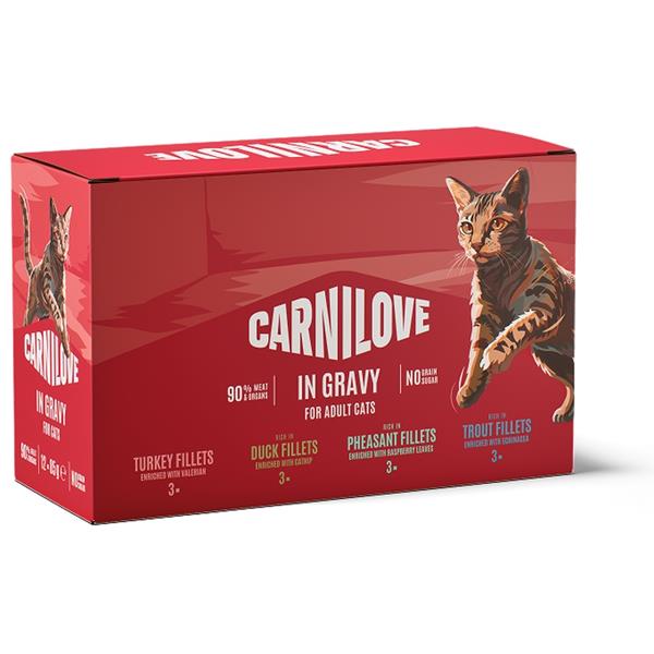 Carnilove Cat Pouch Gravy Multipack  12x85g