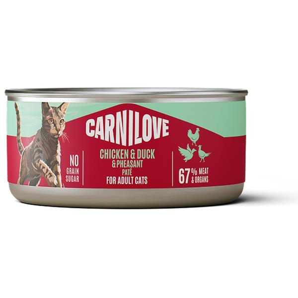 Carnilove Cat Can Paté Chicken,Duck&Pheasant  100g