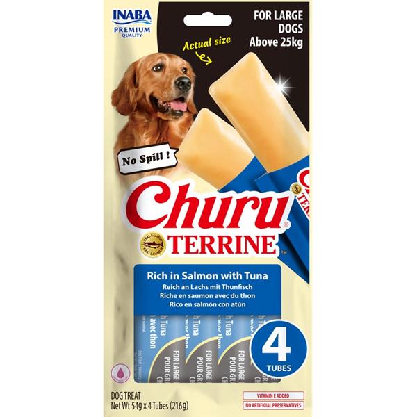 Inaba Churu Terrine Large Dog losos a tuňák 4x54g