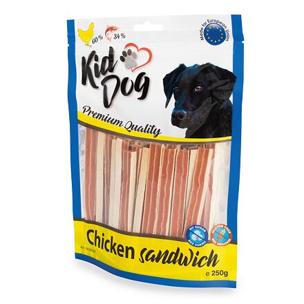 KIDDOG kuřecí sendvič s treskou 250 g