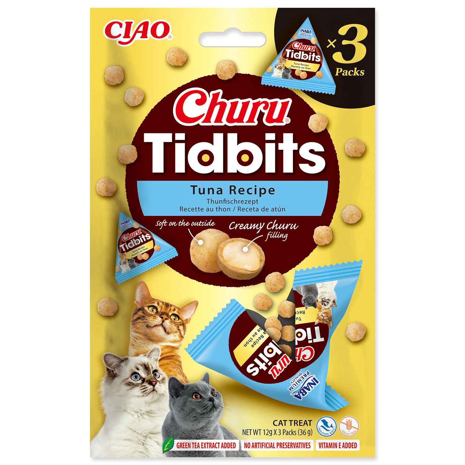 Pochoutka Churu Tidbits tuňák 3x12g