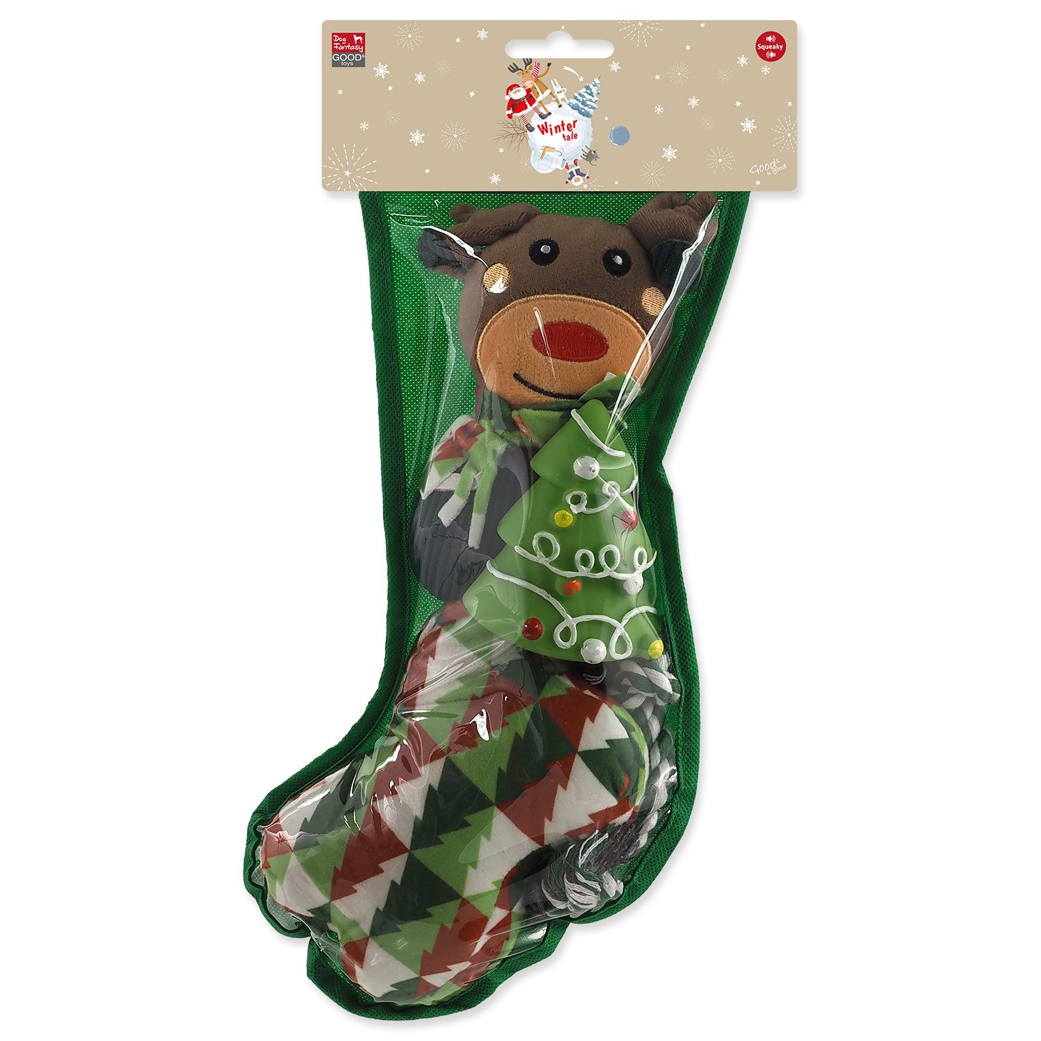 Hračka Dog Fantasy Winter Tale punčocha set 37 cm (4 ks)