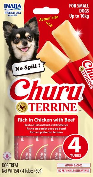 Inaba Churu Terrine Small Dog kuře a hovězí 4x15g