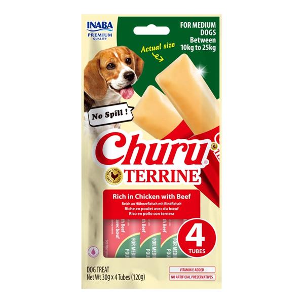 Inaba Churu Terrine Medium Dog kuře a hovězí 4x30g