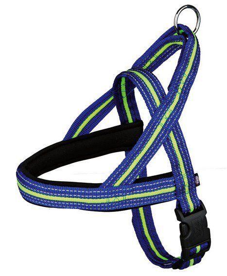 TRIXIE FUSION postroj bezpečnostní polstrovaný neoprenem XL 78-100m/35mm, modro/zelený