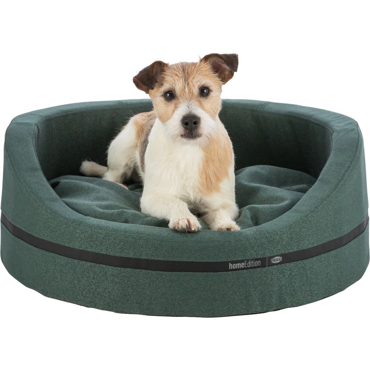 TRIXIE CityStyle HOME Edition oválné lůžko s okrajem, tmavozelená Velikost oválného lůžka CityStyle: 65 x 55 cm