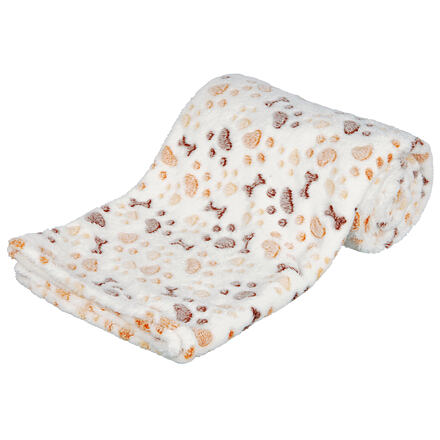 Deka pro psy LINGO bílo/béžová 100x150cm TR